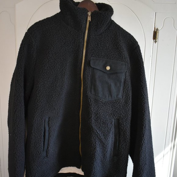 NWT Pendleton River Rock Sherpa Fleece Jacket L Black - Picture 2 of 15